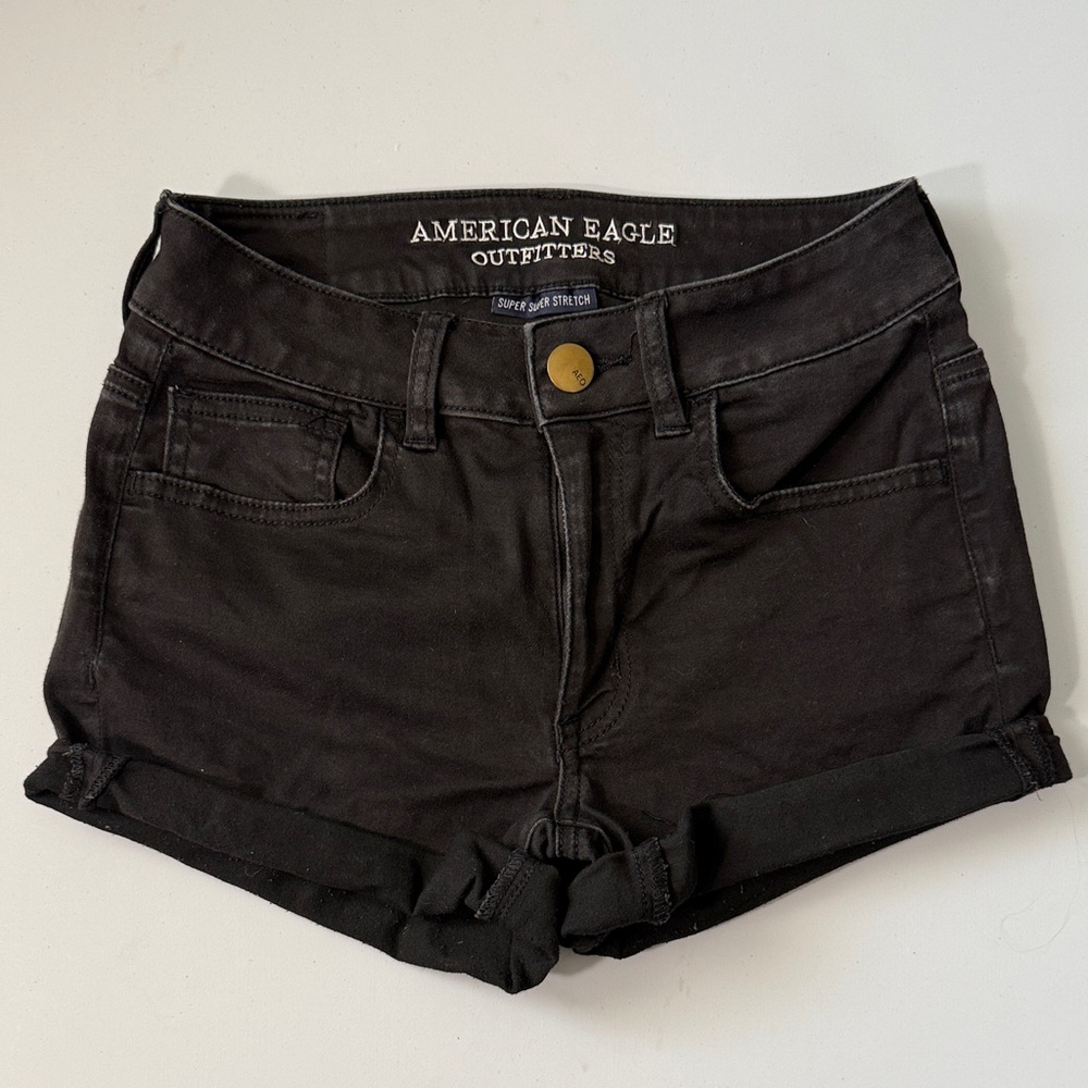 American Eagle Outfitters Dark Jean Super Stretch Shorts Size 2